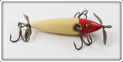 Pflueger Red & White Three Hook Neverfail Minnow Lure 3196 