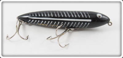 Vintage Heddon Black Shore Swayback Original Zara Spook Lure 