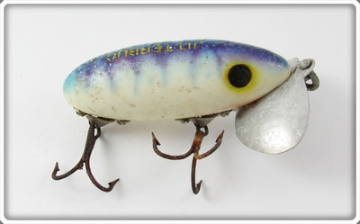 Vintage Fred Arbogast Blue Silver On Body Jitterbug Lure 