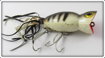 Arbogast Black Stripes Glitter On Belly Hula Popper