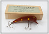 Vintage R-K Tackle Co Mahogany Hollowhead Lure In Box MAH