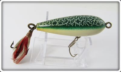 Vintage Shakespeare Green Crackleback Economy Minnow Lure