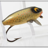 Vintage Heddon Shiner Scale Wooden Runtie Fly Rod Lure 759L