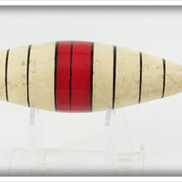 Ideal White, Red & Black Bobber Float