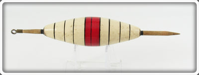 Ideal White, Red & Black Bobber Float