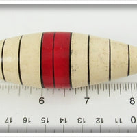Ideal White, Red & Black Bobber Float