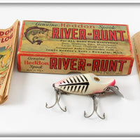 Heddon Pearl & Black Shore Minnow Midget River Runt In Box 9010XBP