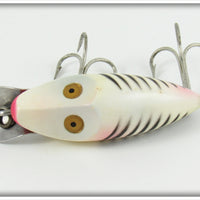 Heddon Pearl & Black Shore Minnow Midget River Runt In Box 9010XBP