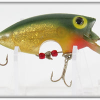 Vintage Poe's Anchovy Green Gold Loco-Motion Lure