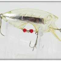 Vintage Poe's Clear Silver Strip Loco-Motion Lure 