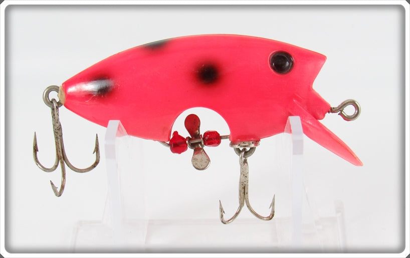 Vintage Poe's Orange Black Spots Loco-Motion Lure