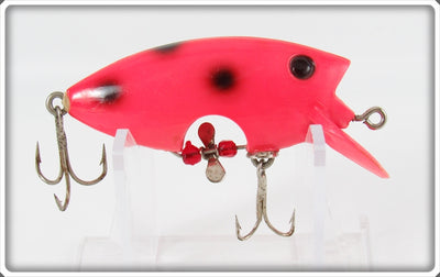 Vintage Poe's Orange Black Spots Loco-Motion Lure