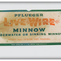 Pflueger Silver Sparks Green Back Salt Water Special Live Wire Empty Box 7903