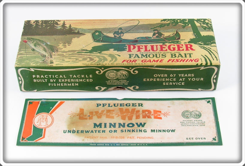 Pflueger Silver Sparks Green Back Salt Water Special Live Wire Box 7903