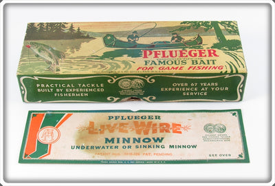 Pflueger Silver Sparks Green Back Salt Water Special Live Wire Box 7903