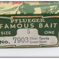 Pflueger Silver Sparks Green Back Salt Water Special Live Wire Empty Box 7903