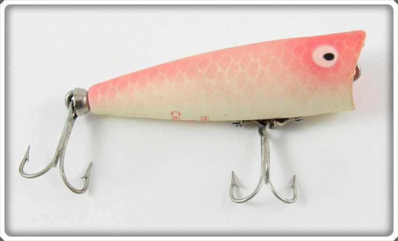 Vintage Heddon Glo Pink Alewife Tiny Chugger Lure 335 DPK 