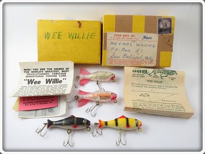 Star Bait Co Wee Willie Lot Of Four In Mailing Box