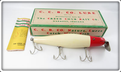 Vintage Creek Chub Red & White Salt Surfster Lure In Box 7402