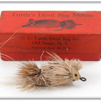 Vintage O. C. Tuttle Devil Bug Mouse Lure In Orange Box