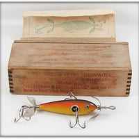 Heddon Rainbow 100 Dowagiac Minnow Lure In Wood Box With Paperwork