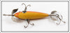 Heddon Yellow 100 Dowagiac Minnow In Wood Box With Paperwork