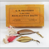 G. M. Skinner's Extra Large Mascalonge Baits In Dealer Box