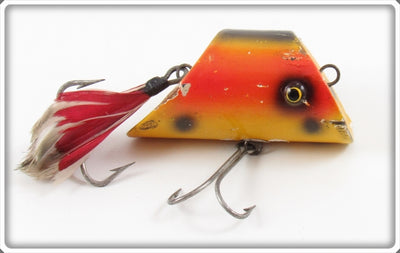 Vintage Lauby Orange, Yellow & Black Chunk Bait Lure