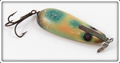 Vintage Lauby Pearl Blue Spots Wonder Spoon Lure