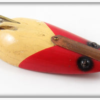 Vintage Lauby Red & White Weedless Wonder Spoon Lure