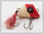 Vintage Lauby Red & White Chunk Bait Lure