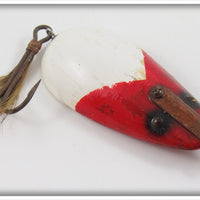 Vintage Lauby Red & White Wonder Spoon Lure