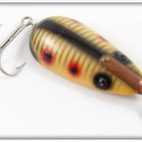 Lauby Striped With Red & Black Spots Weedless Wonder Spoon Lure