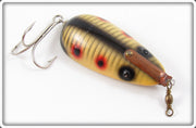 Lauby Striped With Red & Black Spots Weedless Wonder Spoon Lure