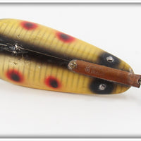 Lauby Striped With Red & Black Spots Weedless Wonder Spoon Lure