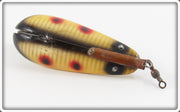 Lauby Striped With Red & Black Spots Weedless Wonder Spoon Lure