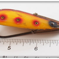 Lauby Yellow With Red & Black Spots Weedless Wonder Spoon