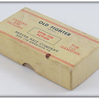 Beaver Bait Company Red & White Old Fighter In Box