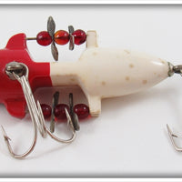 Beaver Bait Company Red & White Old Fighter In Box