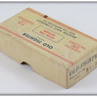 Beaver Bait Company Red & White Old Fighter In Box