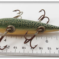 Playfair Green Crackleback Wooden Minnow In Box