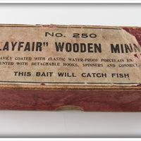 Playfair Green Crackleback Wooden Minnow In Box