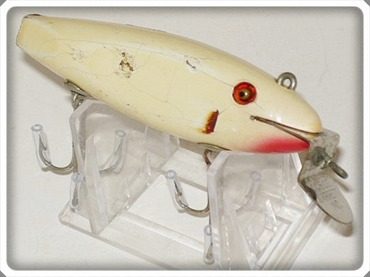 Vintage Creek Chub White With Red Blush Fintail Shiner Lure 2102