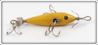 Vintage Heddon Solid Yellow 100 Dowagiac Minnow Lure 109Y