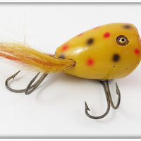 Vintage Creek Chub Yellow Spotted Surface Dingbat Lure 5414