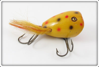 Vintage Creek Chub Yellow Spotted Surface Dingbat Lure 5414
