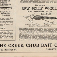 1923 Creek Chub Polly Wiggle Ad