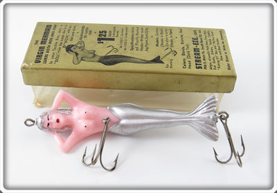 Vintage Stream Eze Silver Virgin Mermaid Lure In Box