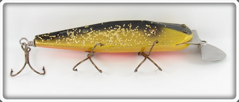Bill Wolfgang Black & Gold Flitter Musky Lure A17