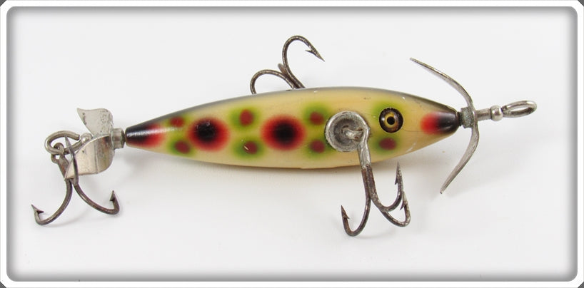 Pflueger White With Red & Green Spots Neverfail Minnow 3169